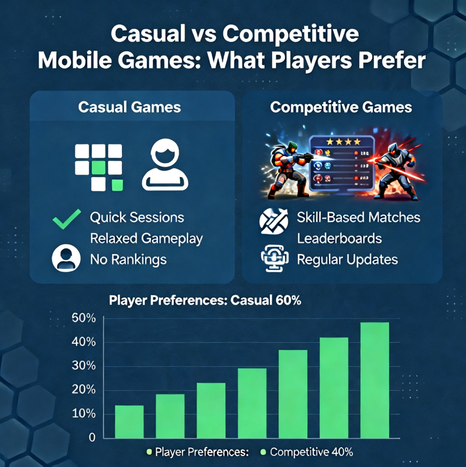 Casual vs Competitive Mobile Games: What Players Prefer
